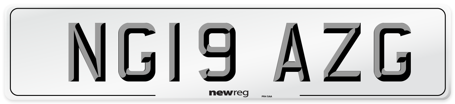 NG19 AZG Number Plate from New Reg